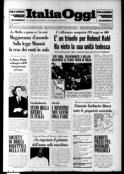 Italia oggi : quotidiano di economia finanza e politica